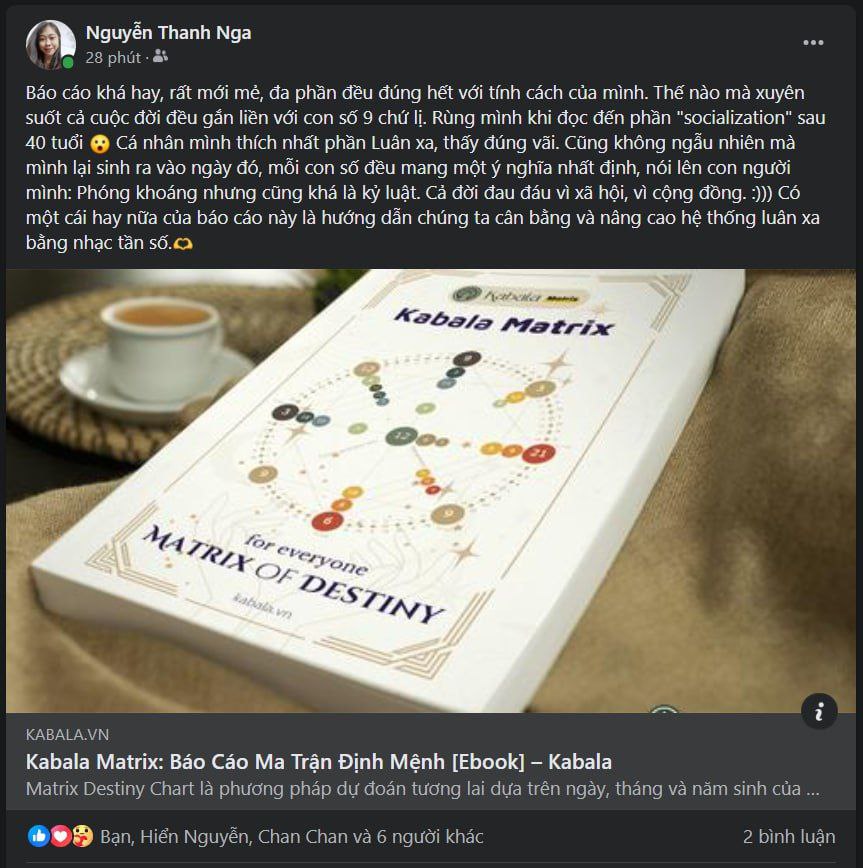 Kabala Matrix: Báo Cáo Ma Trận Định Mệnh [Ebook] (+AI)