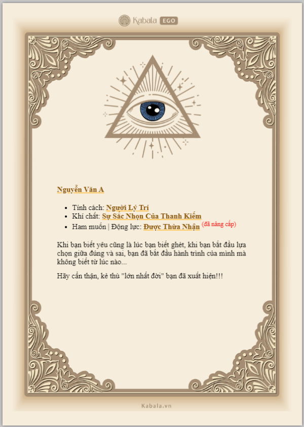 Kabala EGO - Khám Phá Tiềm Năng Bản Thân [Ebook][Light]